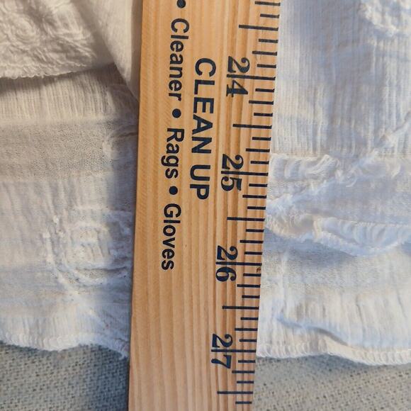 Lulu-B Shirt Womens M Medium White 3/4 Sleeve V-Neck Hippy,Boho - Picture 7 of 9